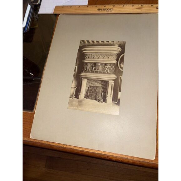Vintage Blois Chateau Anne Bretagne Fireplace Mounted French Architecture Photo - Picture 1 of 3